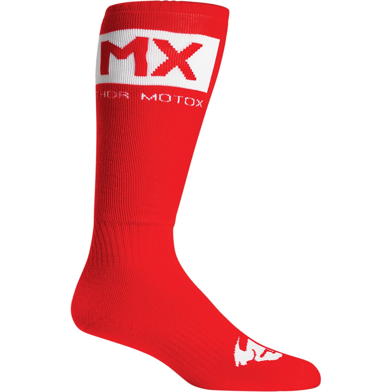 Thor Youth MX Solid Socks - Red/White - Size 1-6 3431-0661_1056608