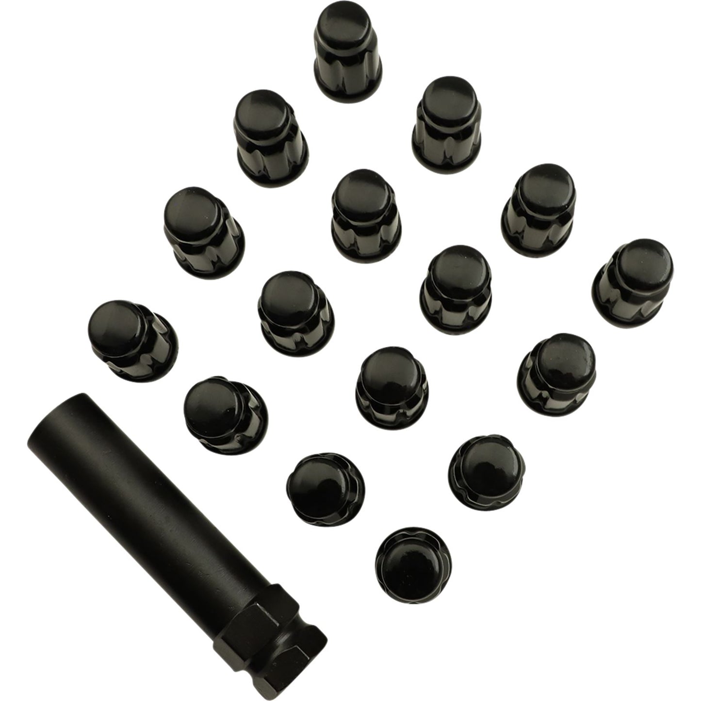 Moose Offroad Lug Nut - Splined - 3/8" - Black - 16/Pack [MPN: 0223-0223]_1030330
