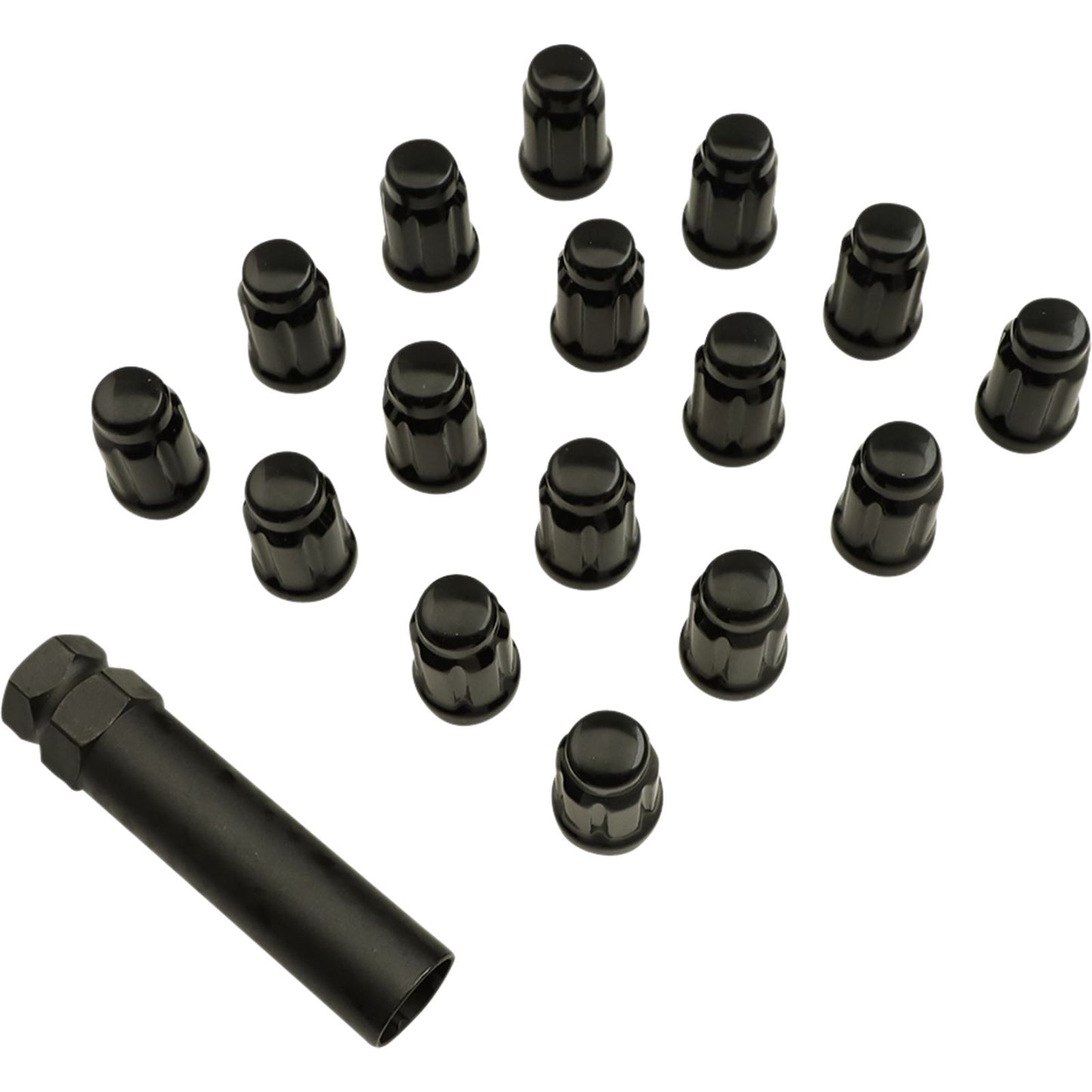 Moose Offroad Lug Nut - Splined - 12 mm x 1.25 - Black - 16/Pack [MPN: 0223-0225]_1030332