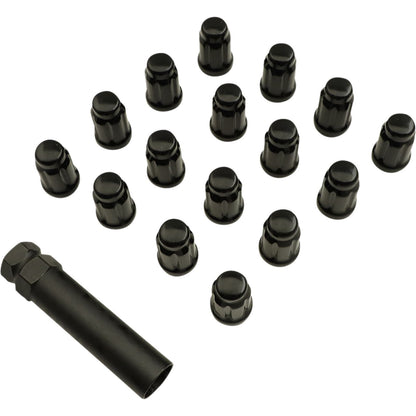 Moose Offroad Lug Nut - Splined - 12 mm x 1.25 - Black - 16/Pack [MPN: 0223-0225]_1030332