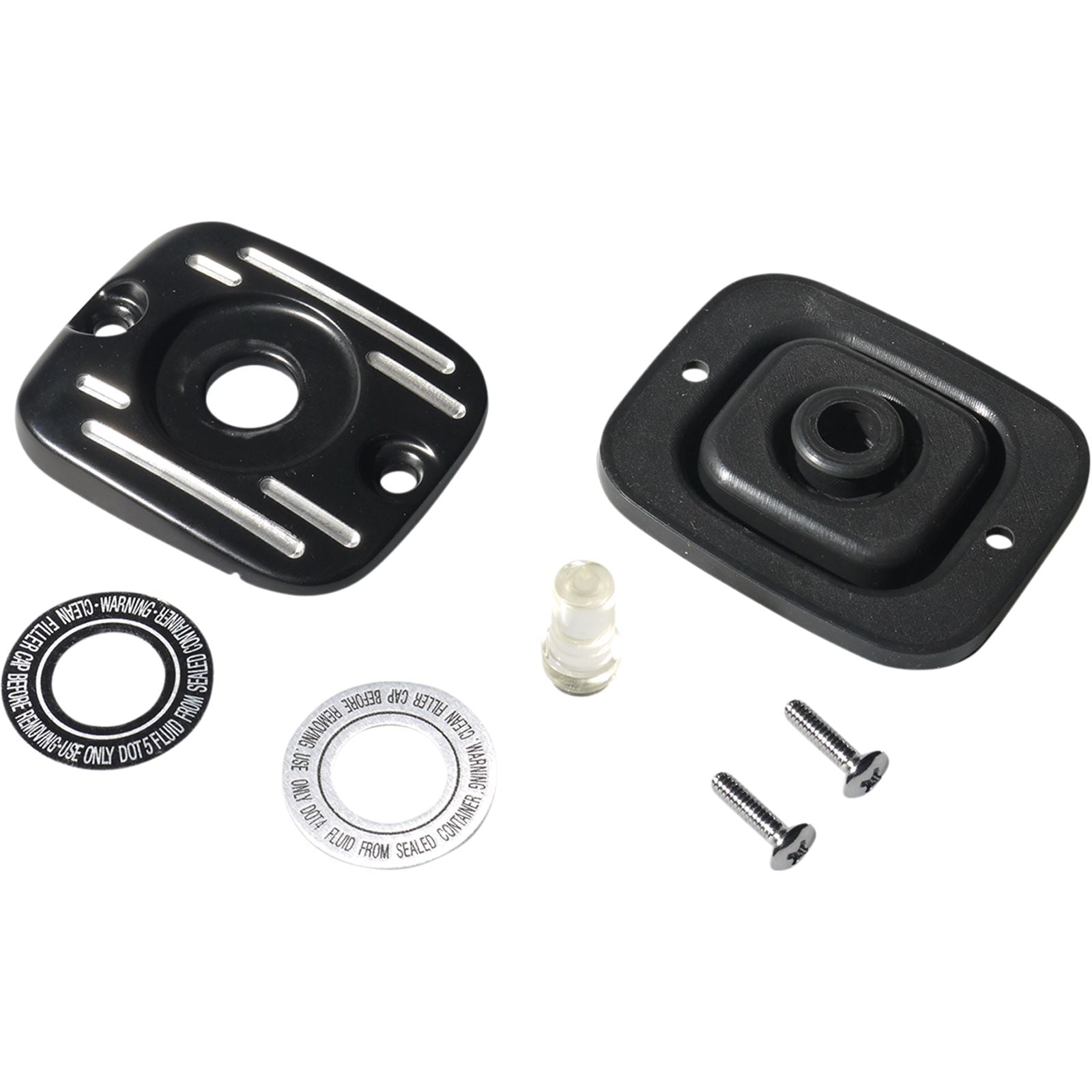 Drag Specialties Black Master Cylinder Cover for '05 - '17 Big Twin 0611-0188_1030854