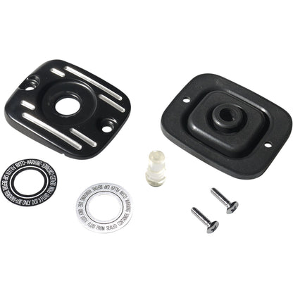 Drag Specialties Black Master Cylinder Cover for '05 - '17 Big Twin 0611-0188_1030854