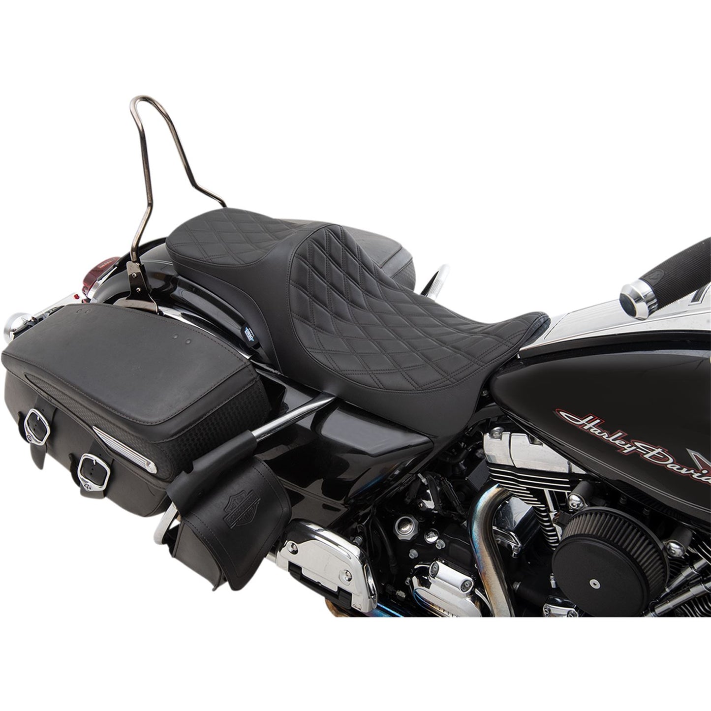 Drag Specialties Predator III 2- Up Seat - Double Diamond - Black 0801-1304_1030946