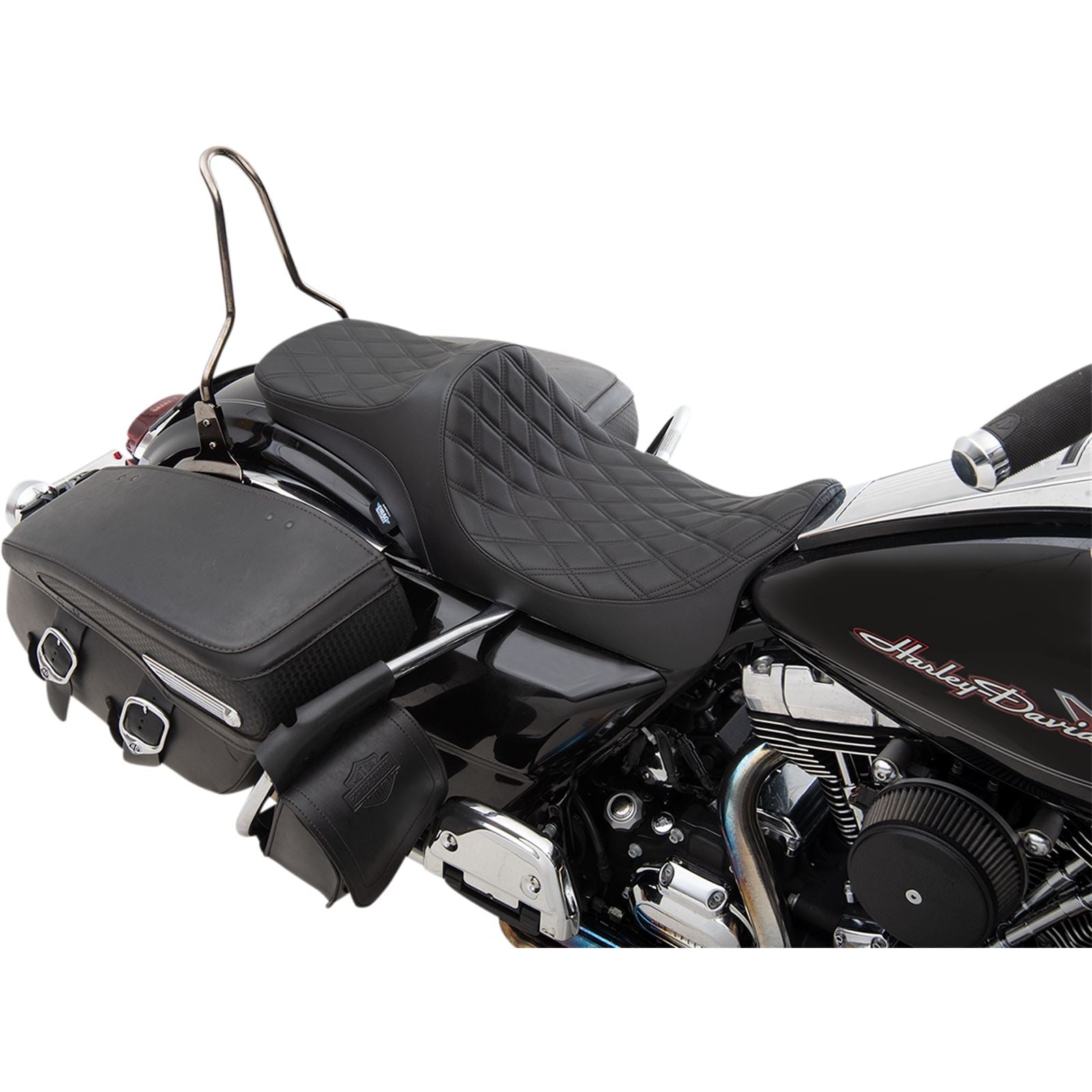 Drag Specialties Predator III 2- Up Seat - Double Diamond - Black 0801-1304_1030946