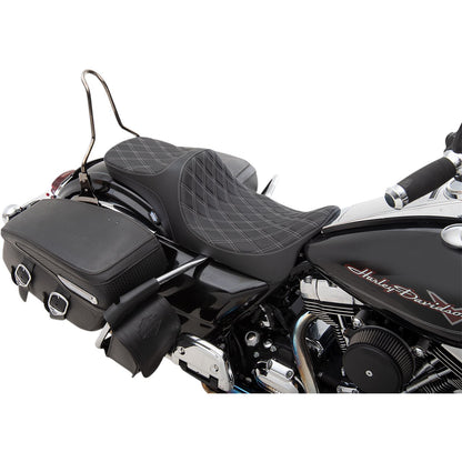 Drag Specialties Predator III 2- Up Seat - Double Diamond - Silver 0801-1305_1030949