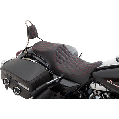 Drag Specialties Predator III 2- Up Seat - Double Diamond - Red 0801-1306_1030950