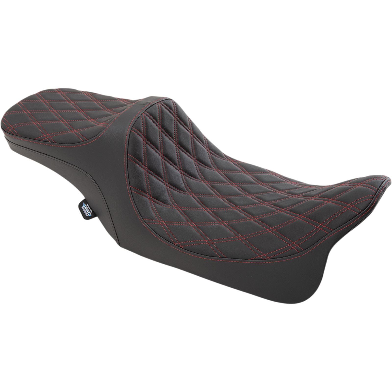 Drag Specialties Predator III 2- Up Seat - Double Diamond - Red - Vinyl - Reduced Reach 0801-1310_1030958