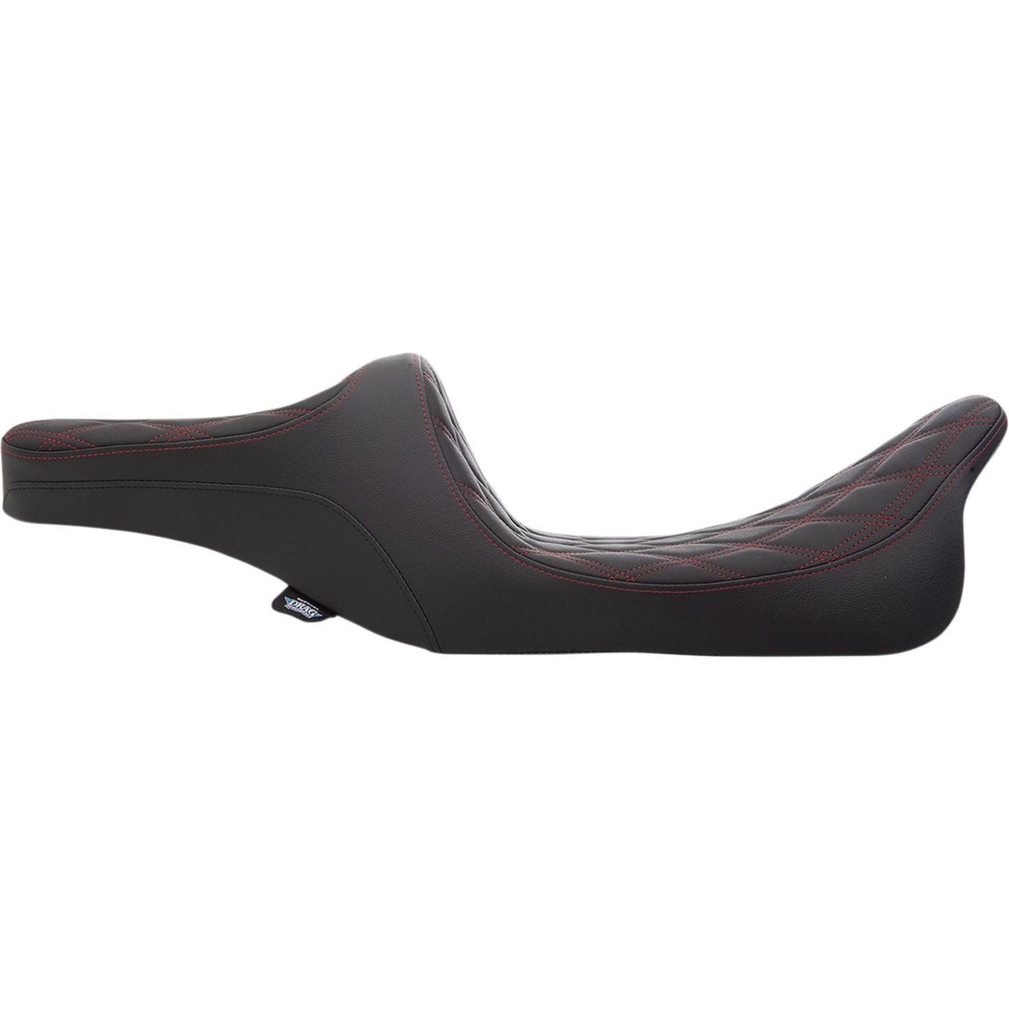 Drag Specialties Predator III 2- Up Seat - Double Diamond - Red - Vinyl - Reduced Reach 0801-1310_1030937