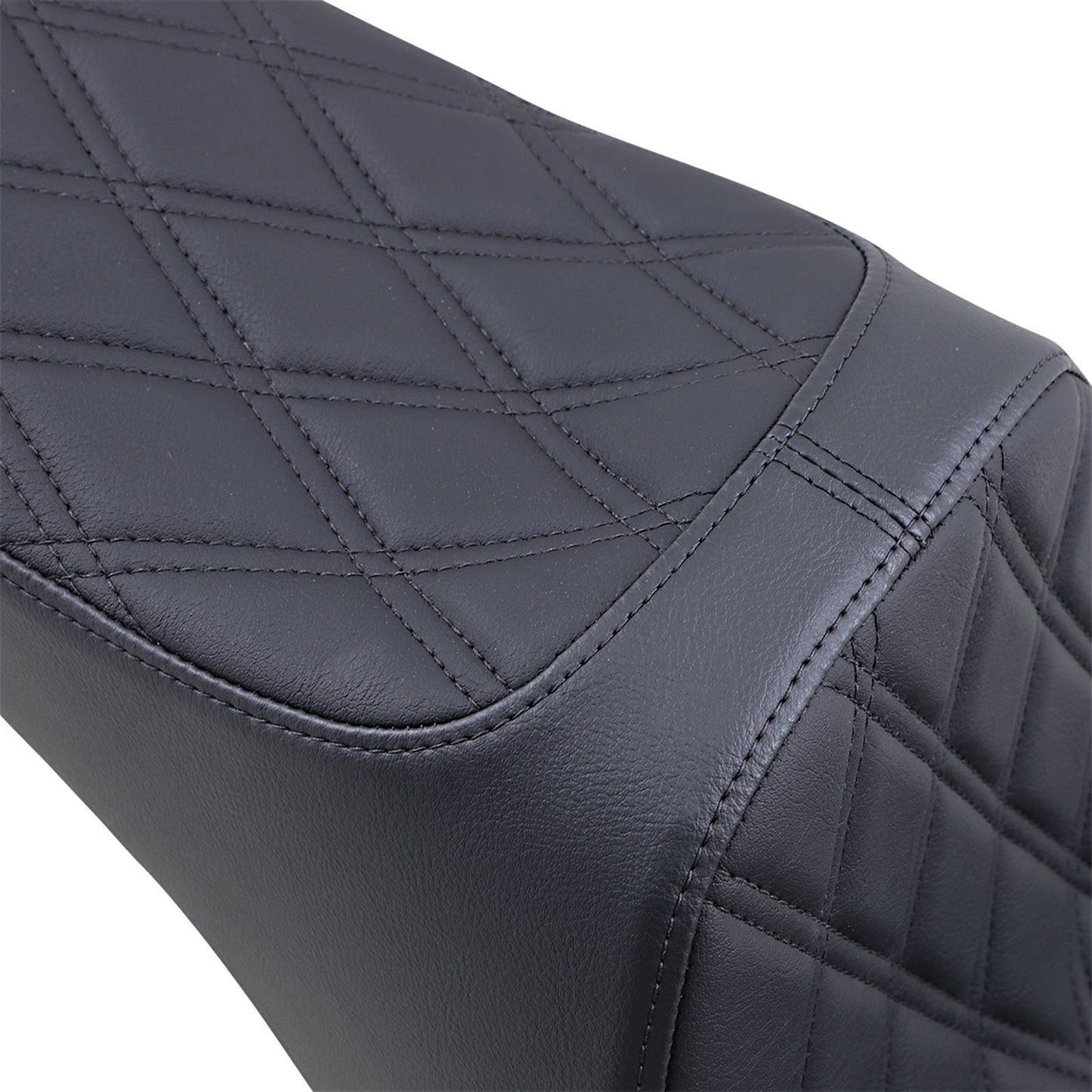 Drag Specialties Predator III Seat - Double Diamond - Black Thread 0802-1438_1030934