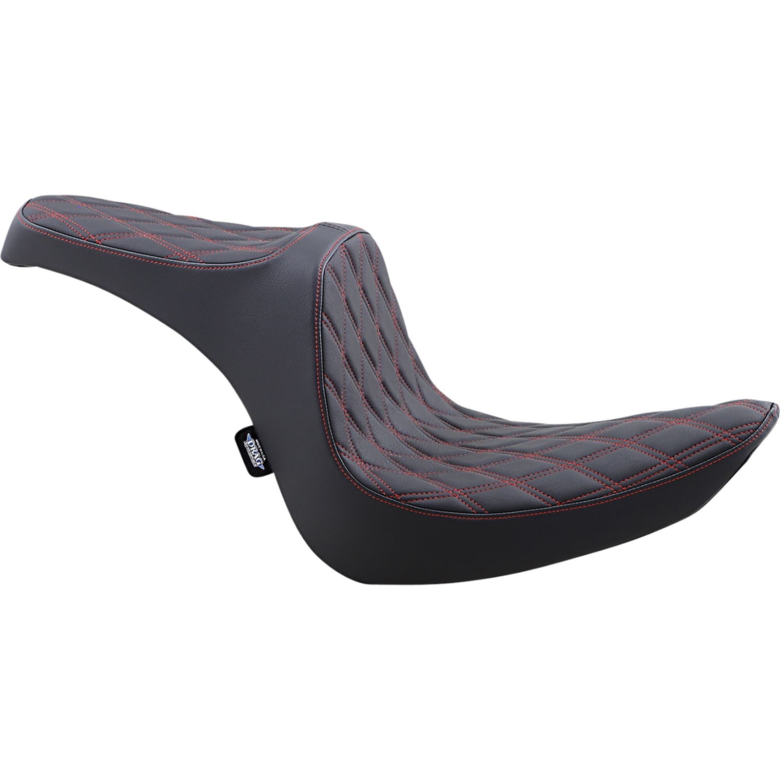 Drag Specialties Predator III Seat - Double Diamond - Red Thread 0802-1440_1030916