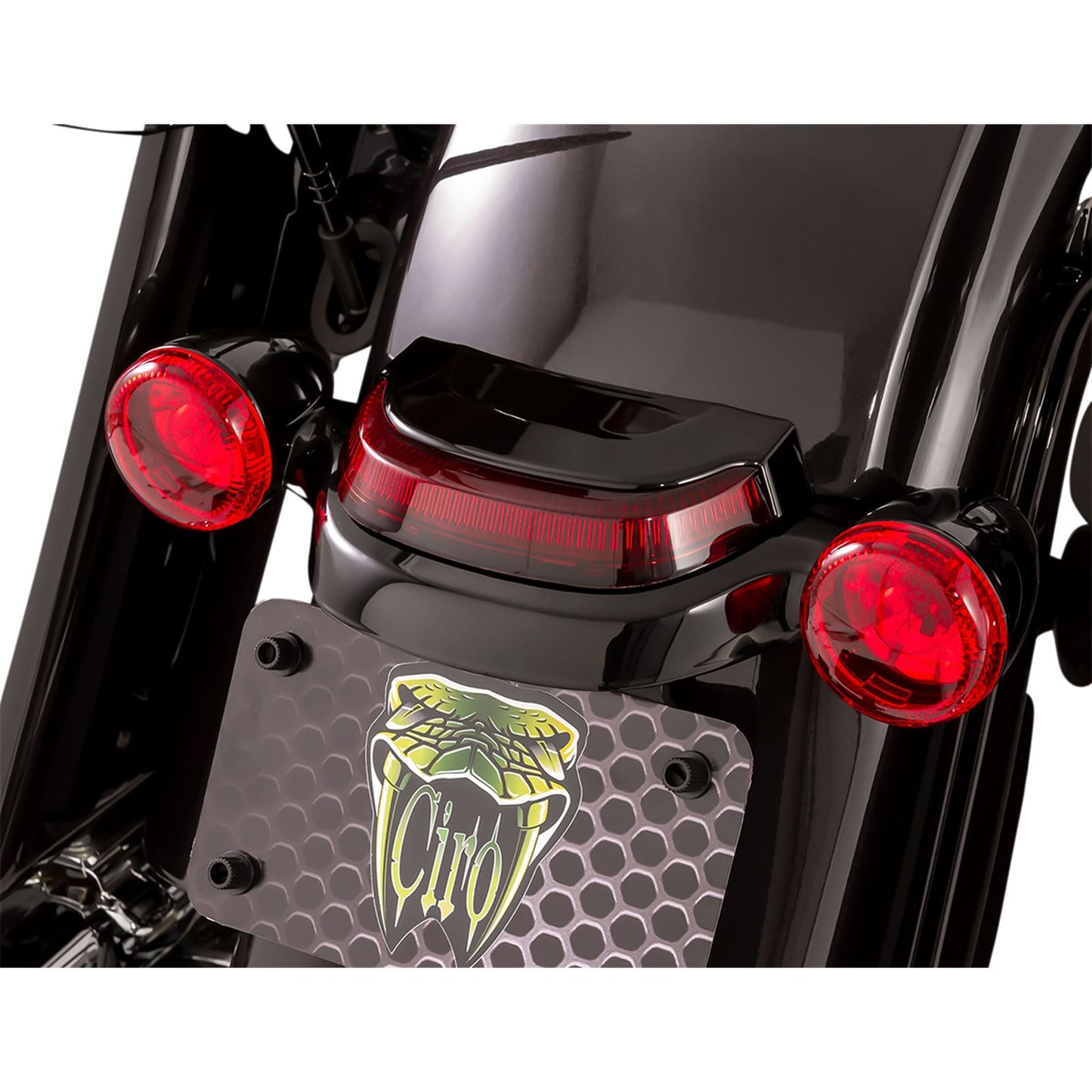 Ciro Taillight - Red - Black for Harley-Davidson [MPN: 40174]_1056974