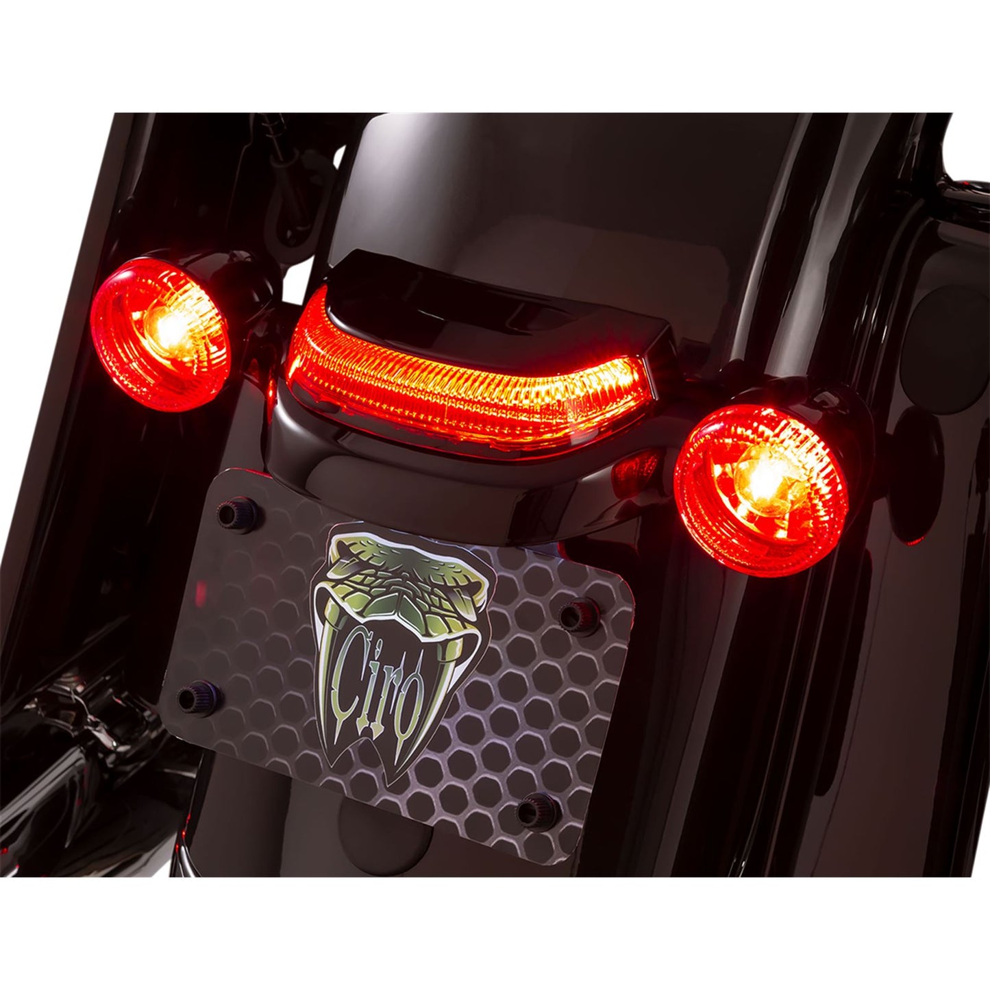 Ciro Taillight - Red - Black for Harley-Davidson [MPN: 40174]_1056975