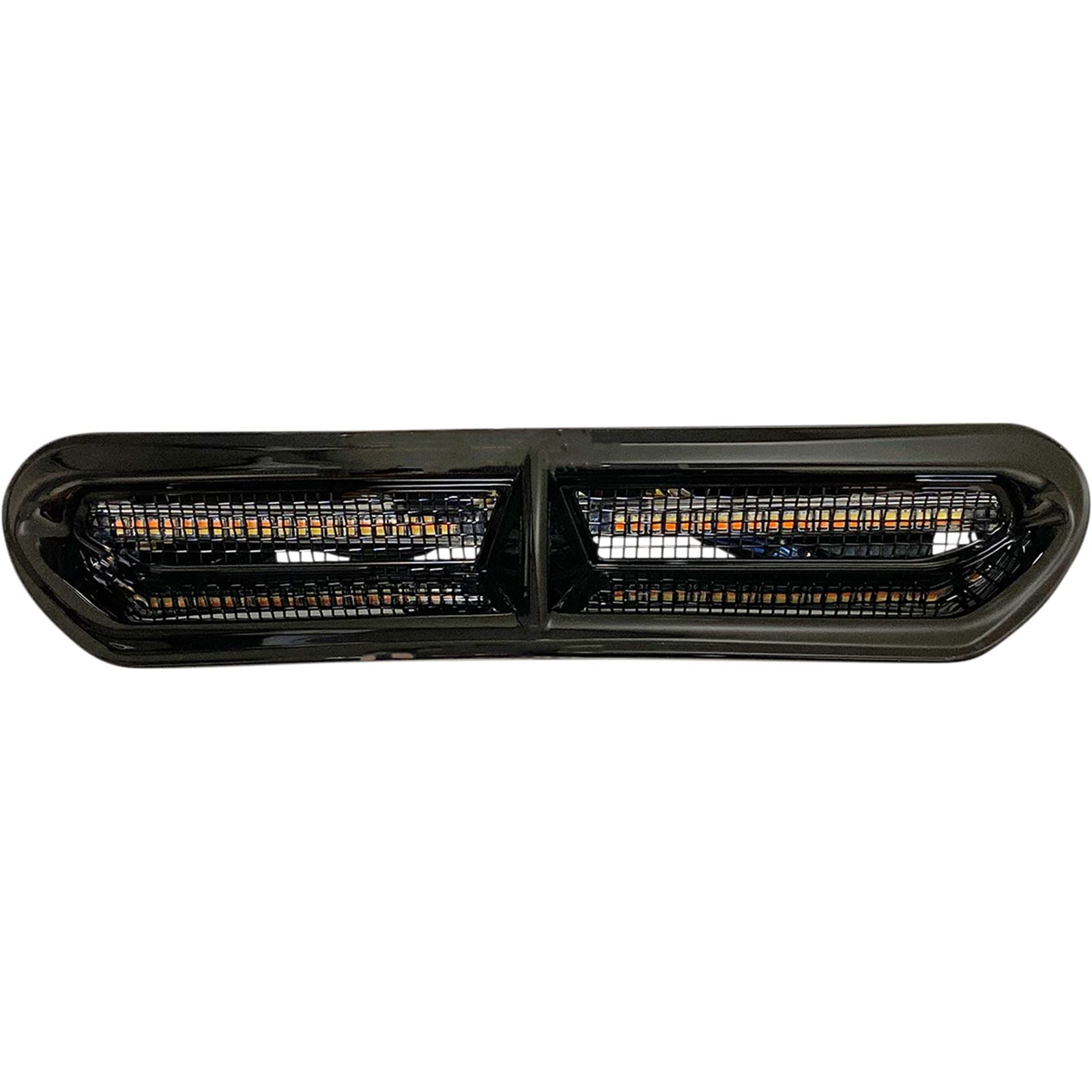 Custom Dynamics LED Vent Insert - Amber/White - Black with Black Mesh CD-VENT-AW2-BB_1057050
