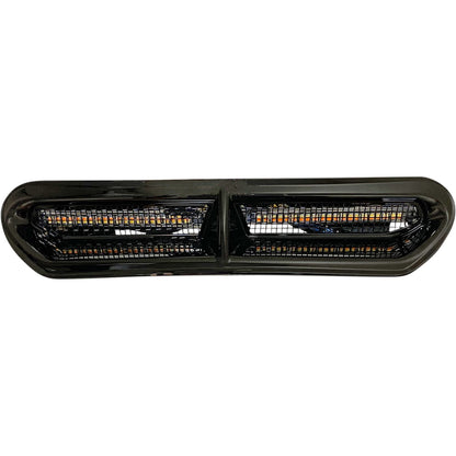 Custom Dynamics LED Vent Insert - Amber/White - Black with Black Mesh CD-VENT-AW2-BB_1057050