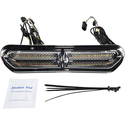 Custom Dynamics LED Vent Insert - Amber/White - Chrome with Stainless Mesh CD-VENT-AW2-C_1057052