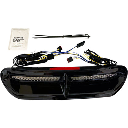 Custom Dynamics LED Vent Insert - Amber/White - Black with Stainless Mesh CD-VENT-AW2-B_1057053