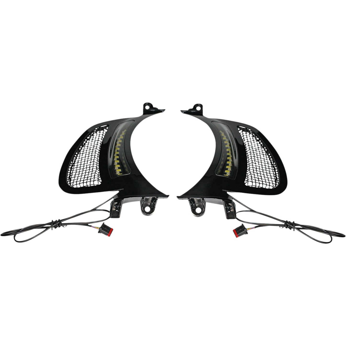 Custom Dynamics LED Vent Insert - Amber/White - Black with Black Mesh CD-RG-V-AW2-BB_1057057