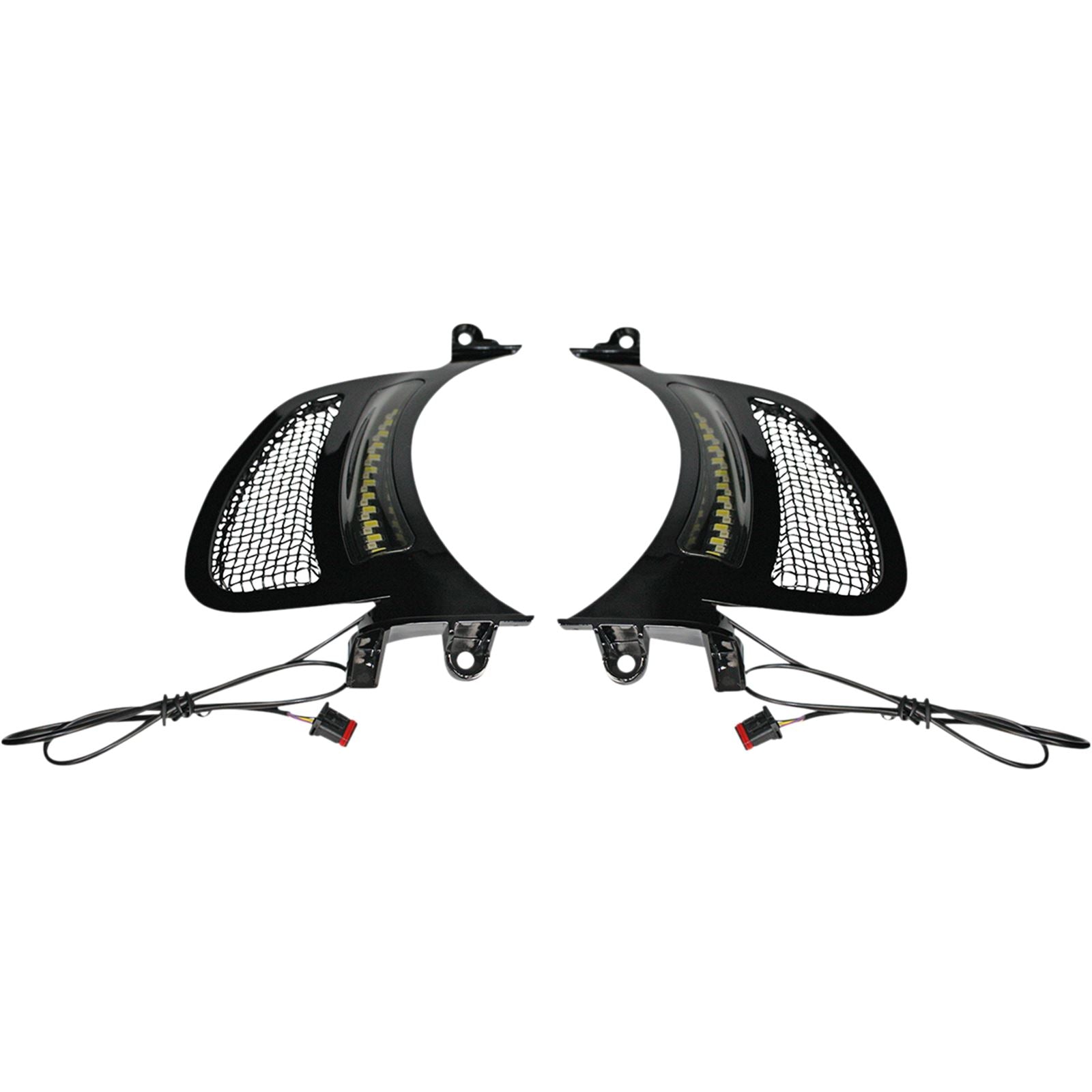 Custom Dynamics LED Vent Insert - Amber/White - Black with Black Mesh CD-RG-V-AW2-BB_1057057