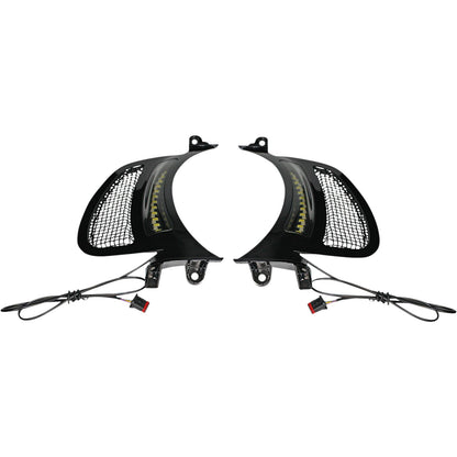 Custom Dynamics LED Vent Insert - Amber/White - Black with Black Mesh CD-RG-V-AW2-BB_1057057