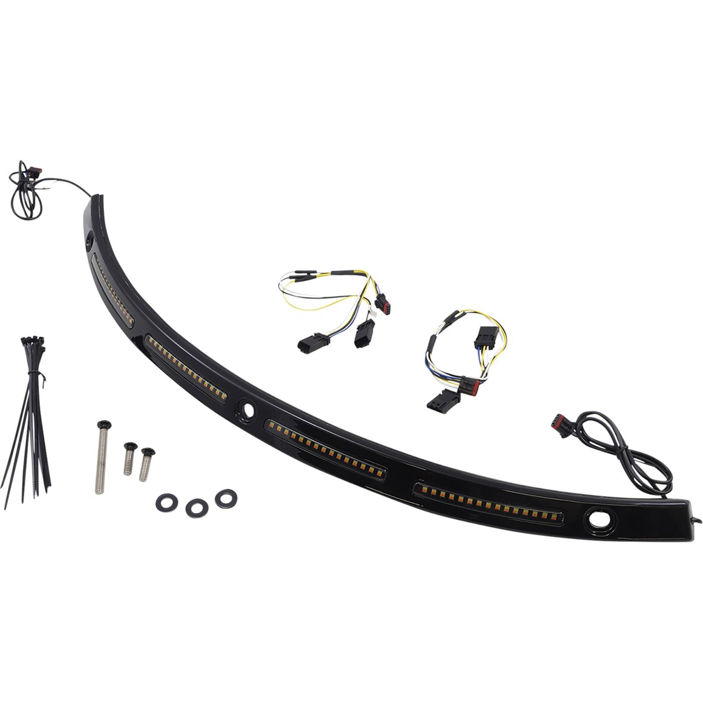 Custom Dynamics Windshield Trim - Sequential Turn Signals - Black CD-WT2-SEQ-14-B_1057044