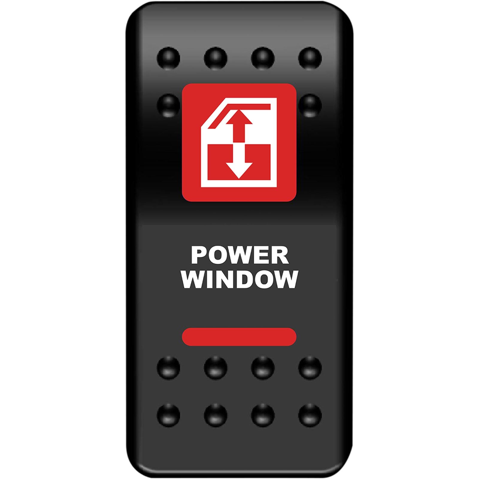 Moose Offroad Rocker Switch - Power Window - Red 2106-0574_1031586