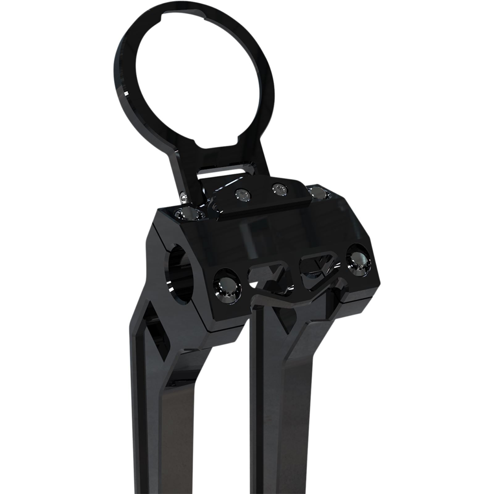 LA Choppers Gauge Mount - Single - Black for Dyna/Sportster [MPN: LA-7397-01B]_1057124