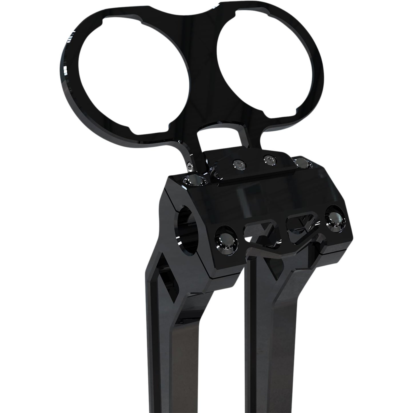 LA Choppers Gauge Mount - Dual - Black for Dyna/Sportster [MPN: LA-7397-02B]_1057126