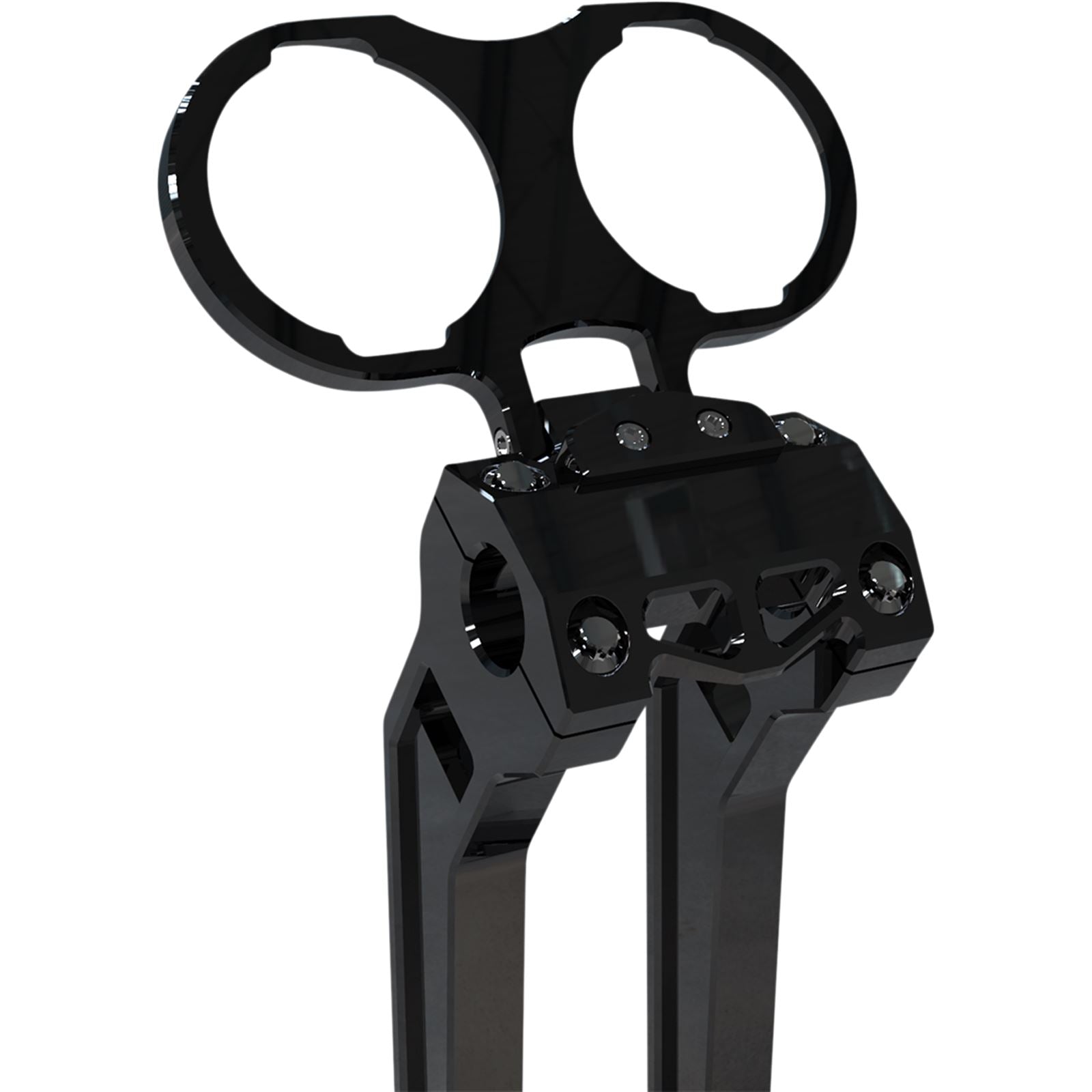 LA Choppers Gauge Mount - Dual - Black for Dyna/Sportster [MPN: LA-7397-02B]_1057126