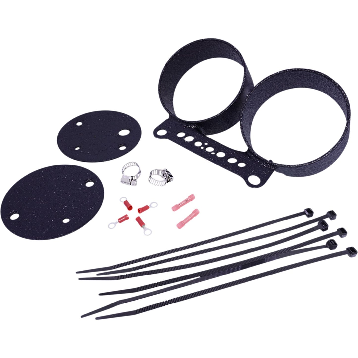 Drag Specialties Dual Gauge Bracket -  Wrinkle Black 2210-0545_1031694