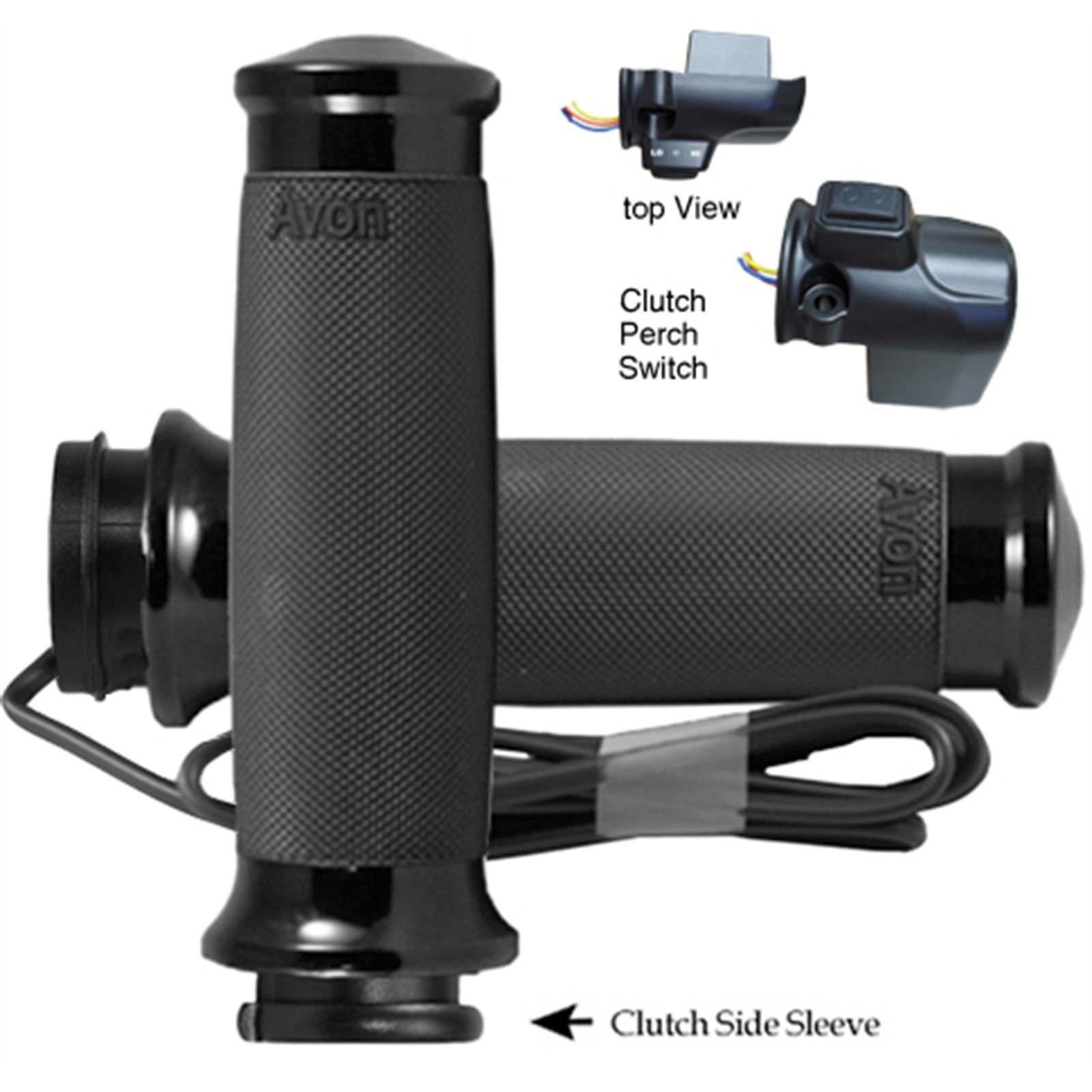 Avon Grips Custom Contour FBW Heated Grips for 15-UP FLTR - Black CC-86-AN-FLY-RH_725786