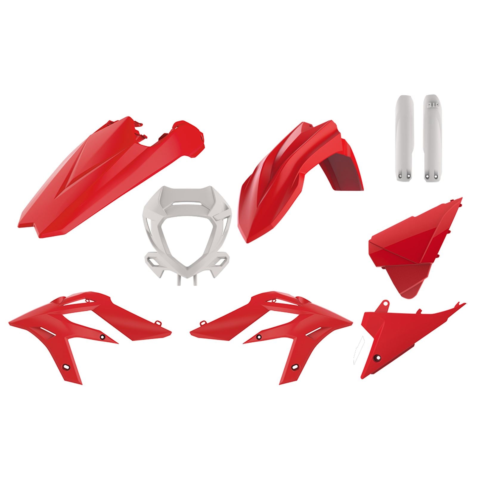 Polisport Full Enduro Kit - Red/White 91059_1091275