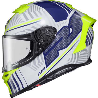 ScorpionEXO EXO-R1 Air Full Face Helmet Juice - White/Blue - 3X-Large CLOSEOUT [MPN: R1-1238]_1645512