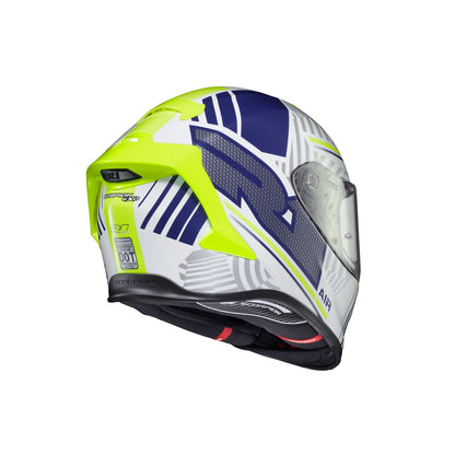 ScorpionEXO EXO-R1 Air Full Face Helmet Juice - White/Blue - 3X-Large CLOSEOUT [MPN: R1-1238]_1645514
