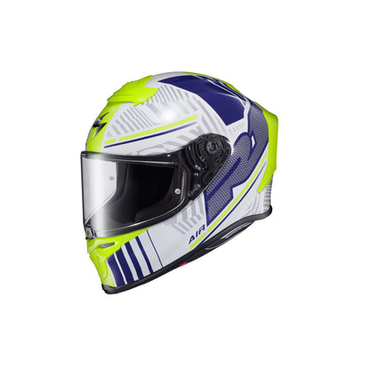 ScorpionEXO EXO-R1 Air Full Face Helmet Juice - White/Blue - 3X-Large CLOSEOUT [MPN: R1-1238]_1645515