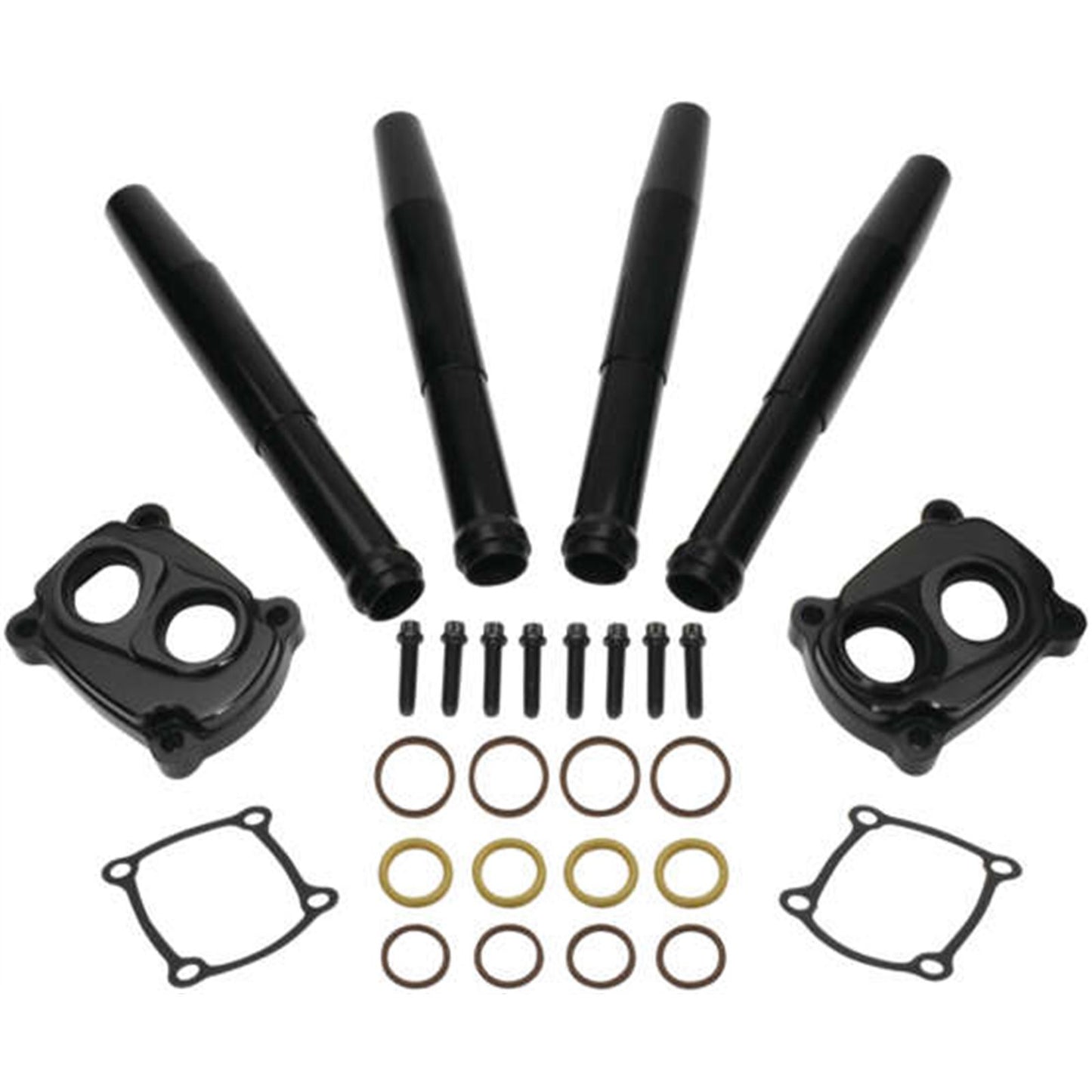 Jim's Machining Low-Profile Billet Tappet Cover for M8 with Pushrod Kit - Black [MPN: 6022]_994534