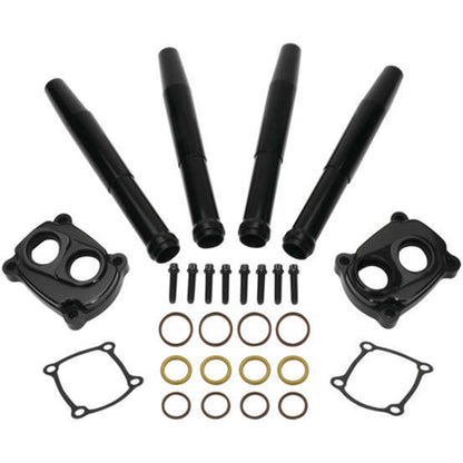 Jim's Machining Low-Profile Billet Tappet Cover for M8 with Pushrod Kit - Black [MPN: 6022]_994534