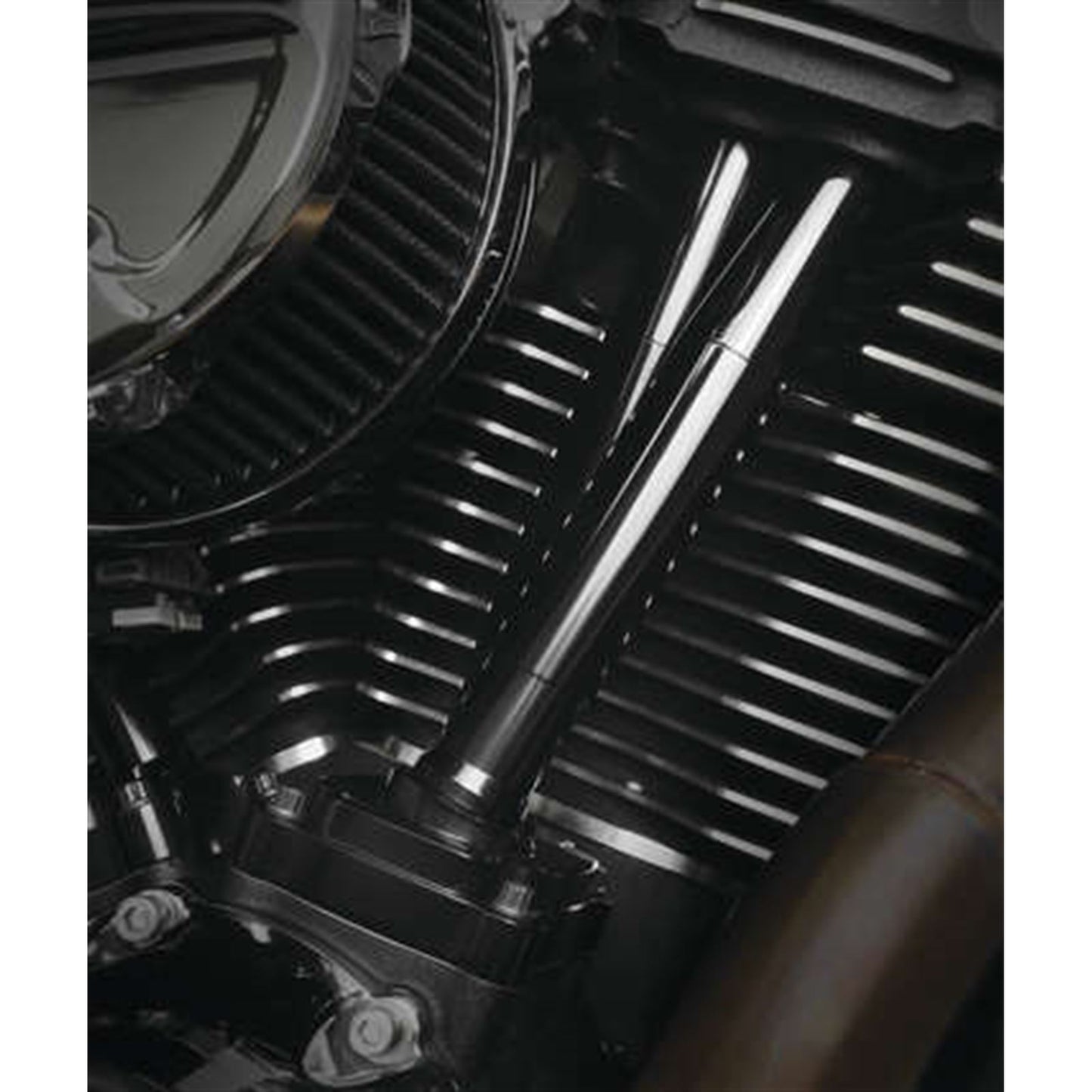 Jim's Machining Low-Profile Billet Tappet Cover for M8 with Pushrod Kit - Black [MPN: 6022]_994533