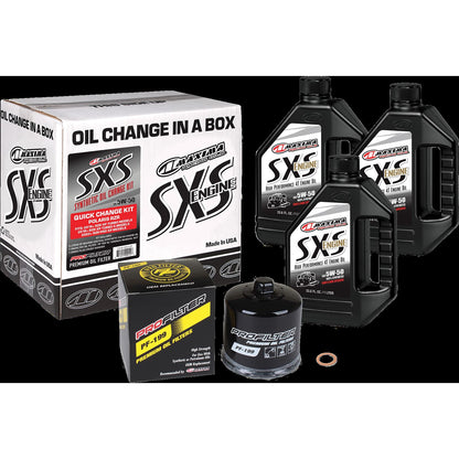 Maxima SXS Quick Change Kit 5W-50 Synt hetic w/ black filter 90-189013-TXP_729459