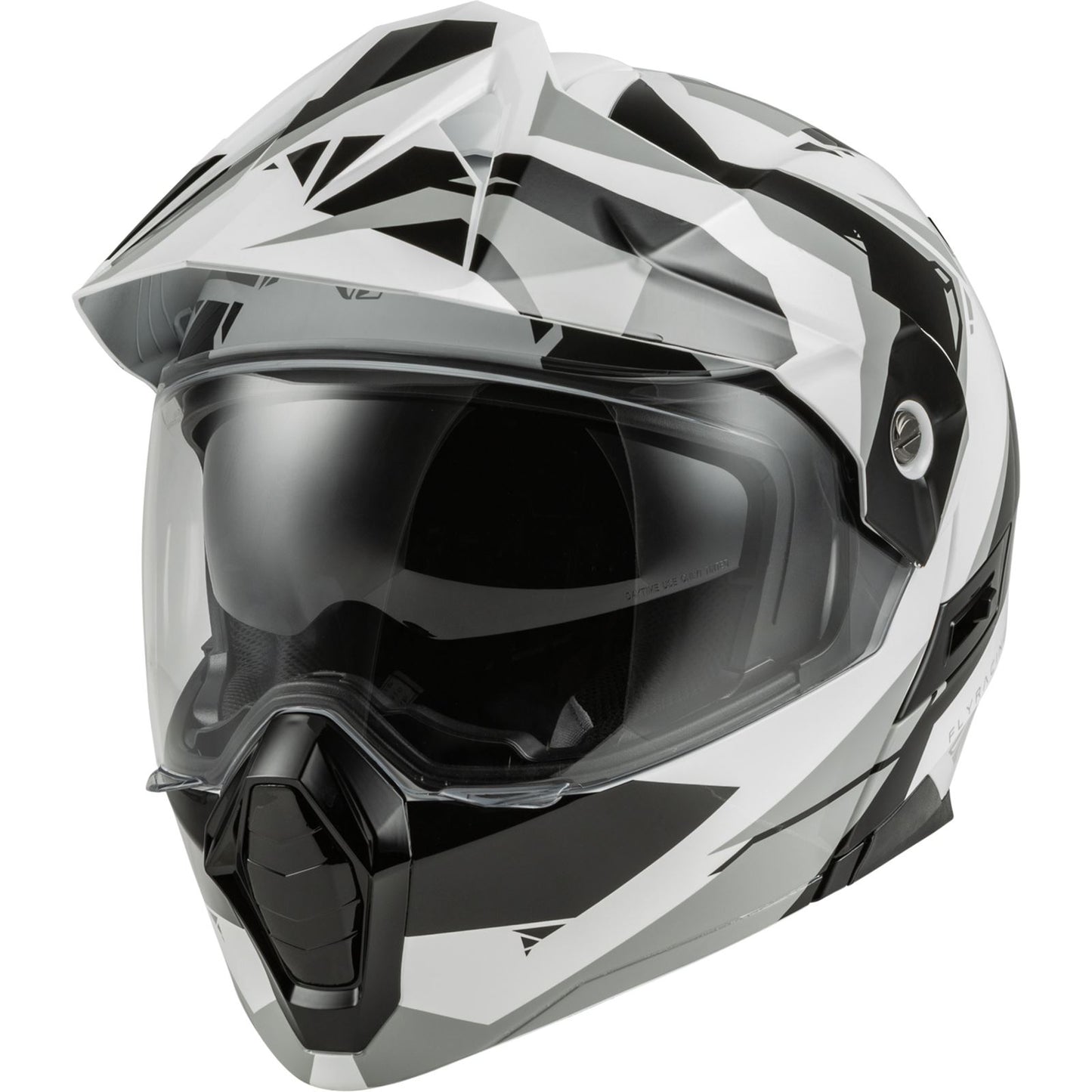 Fly Racing Odyssey Summit Helmet Black/White/Grey Large [MPN: 73-8334L]_728812