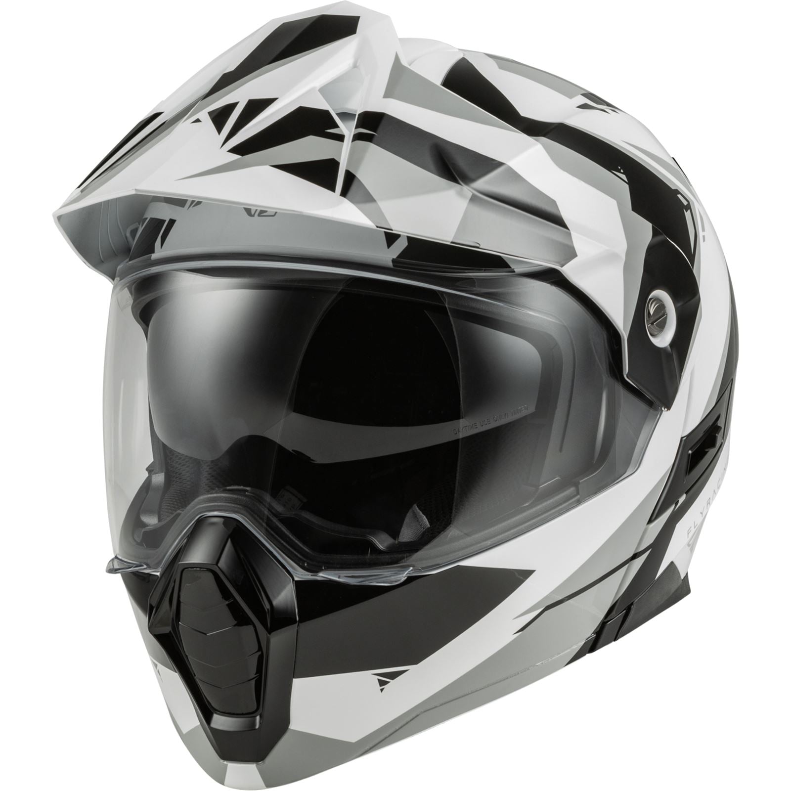Fly Racing Odyssey Summit Helmet Black/White/Grey Large [MPN: 73-8334L]_728812