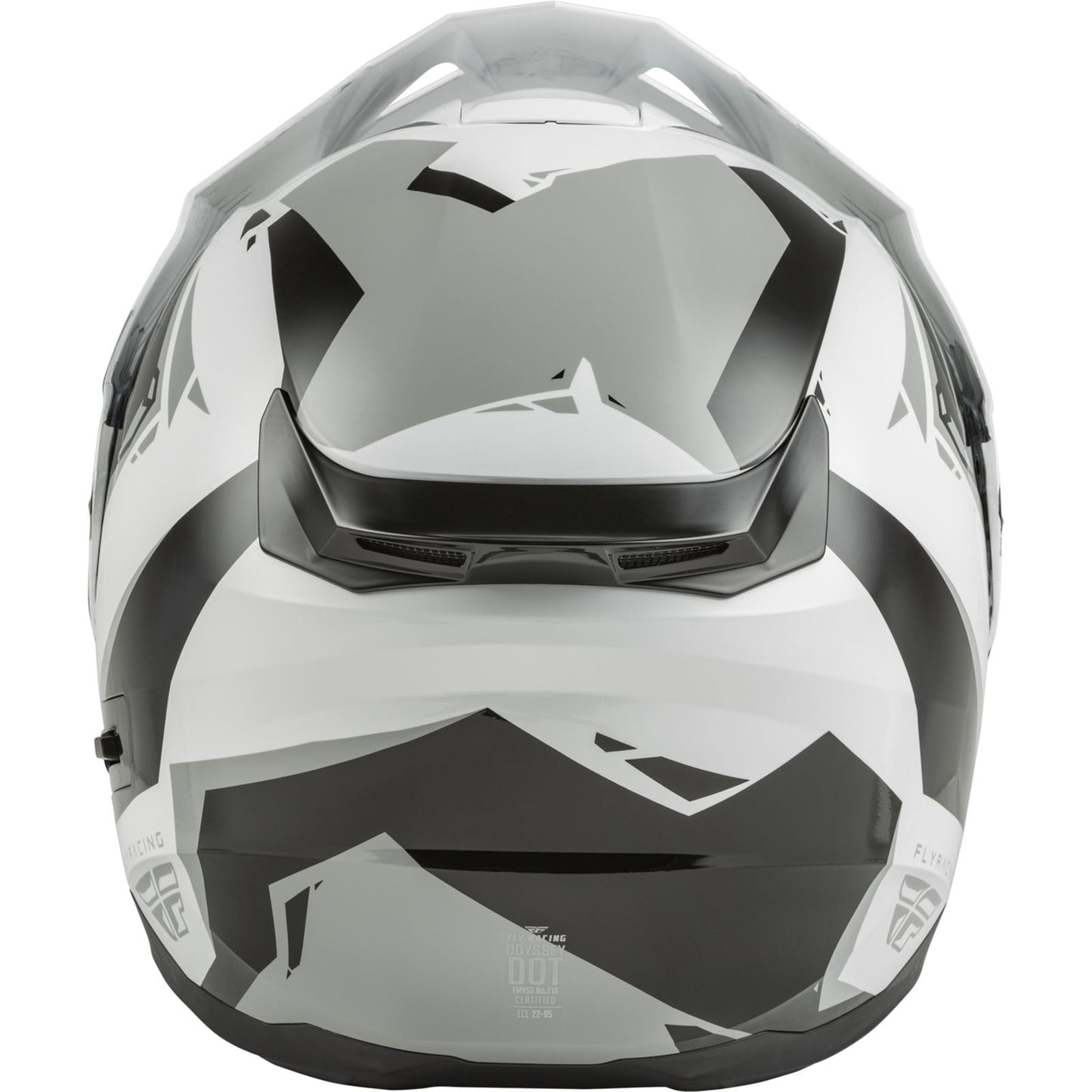 Fly Racing Odyssey Summit Helmet Black/White/Grey Large [MPN: 73-8334L]_728282