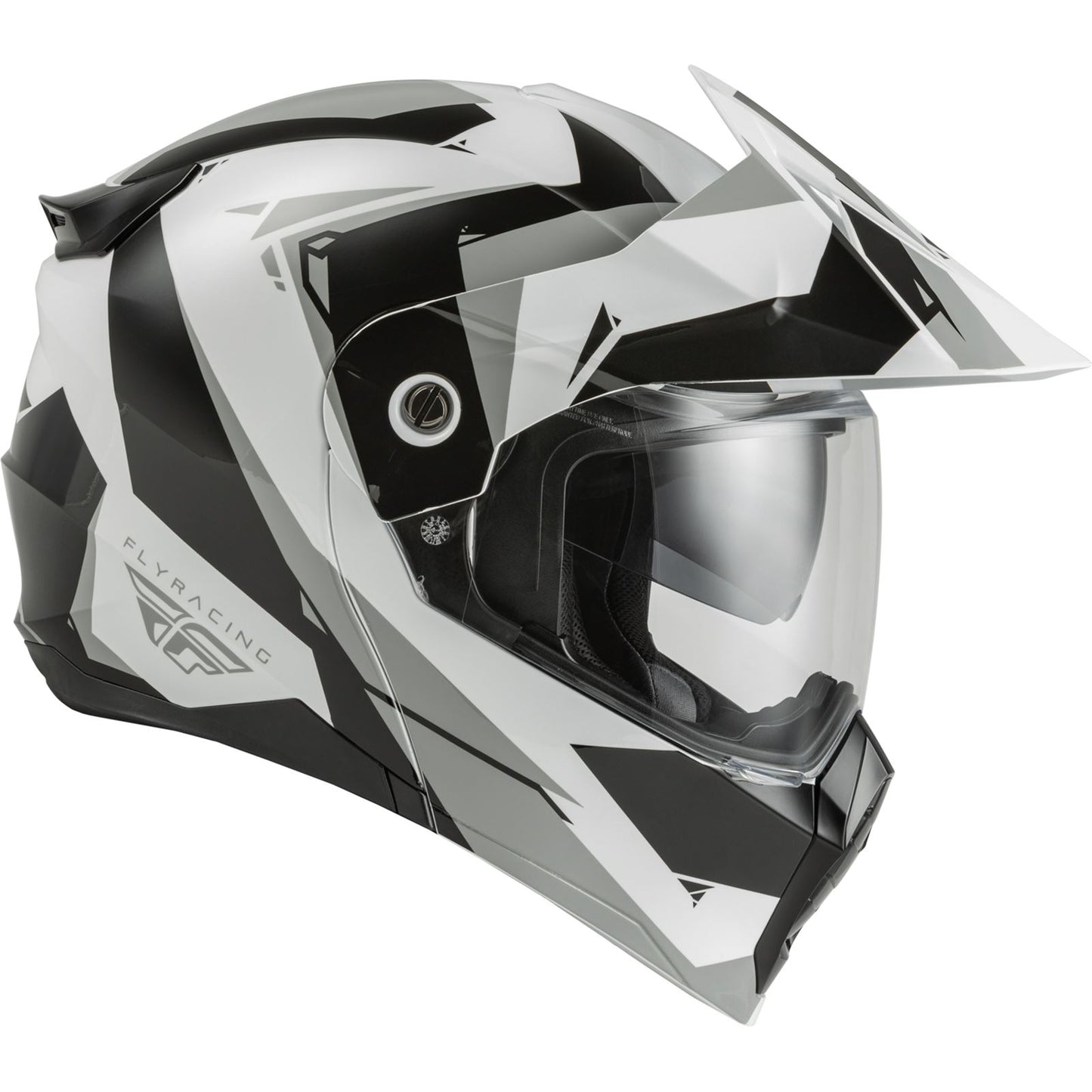 Fly Racing Odyssey Summit Helmet Black/White/Grey Large [MPN: 73-8334L]_728280