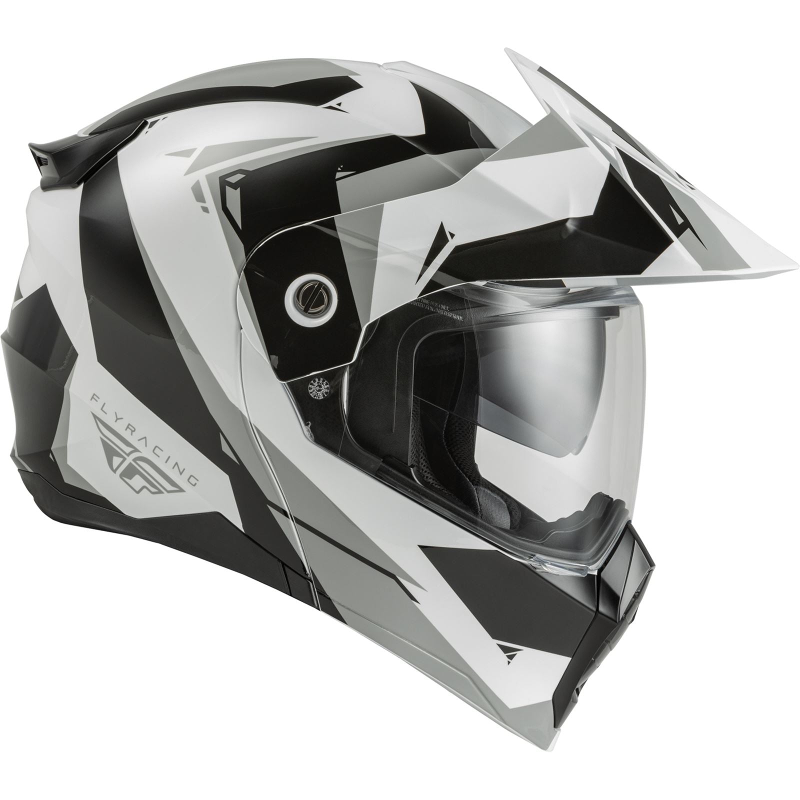Fly Racing Odyssey Summit Helmet Black/White/Grey Large [MPN: 73-8334L]_728280