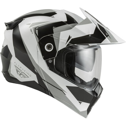 Fly Racing Odyssey Summit Helmet Black/White/Grey Large [MPN: 73-8334L]_728280