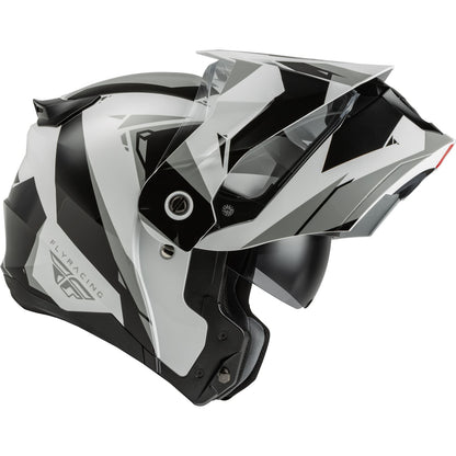 Fly Racing Odyssey Summit Helmet Black/White/Grey Large [MPN: 73-8334L]_728279