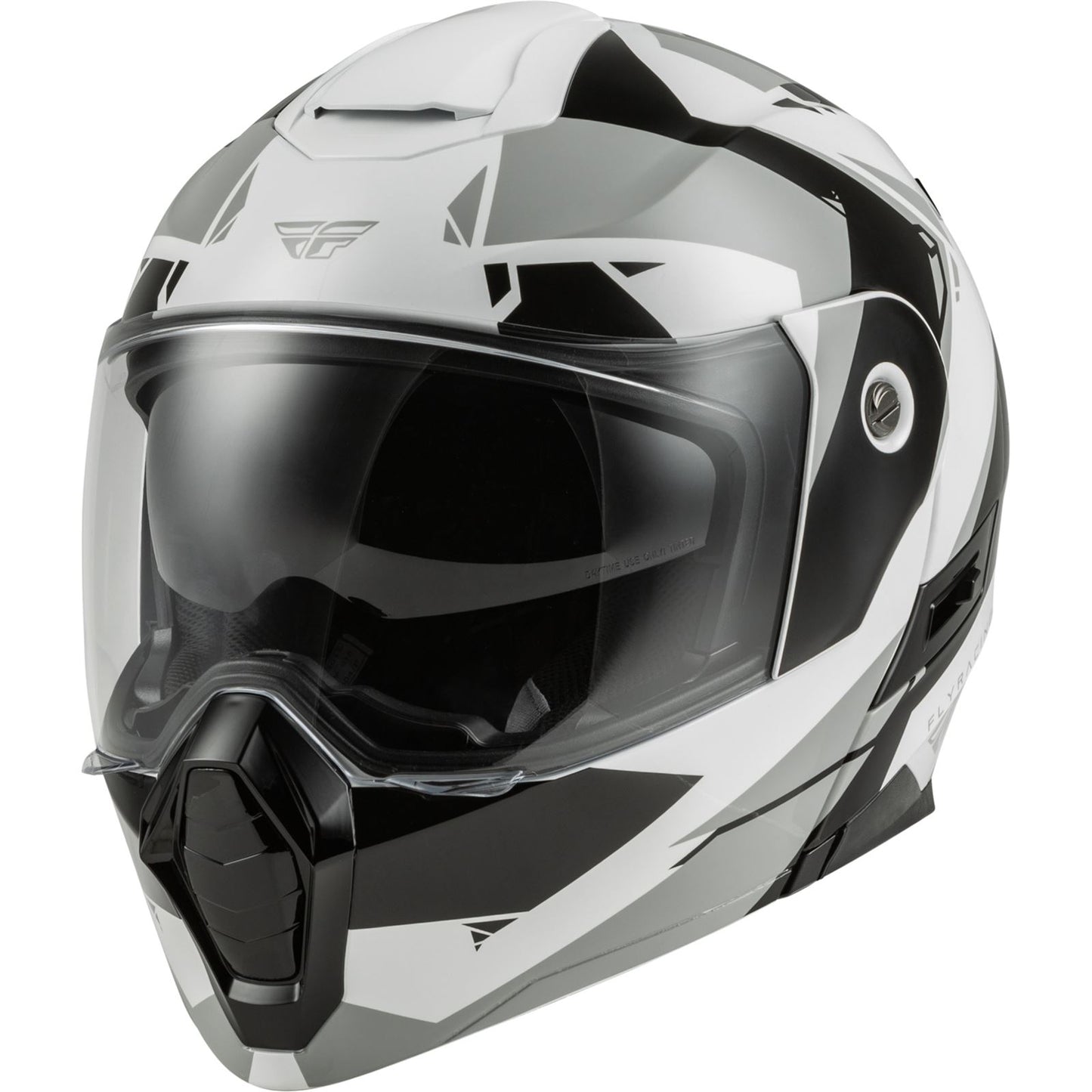 Fly Racing Odyssey Summit Helmet Black/White/Grey Large [MPN: 73-8334L]_728278