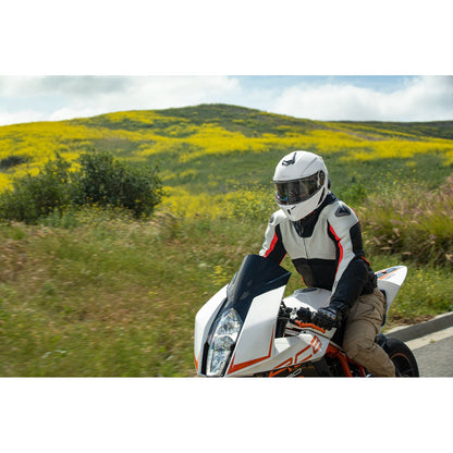 Sena Outrush R Flip-Up Helmet - Glossy White - Large OPEN BOX [MPN: OUTRUSHR-GW00L3]_1878478