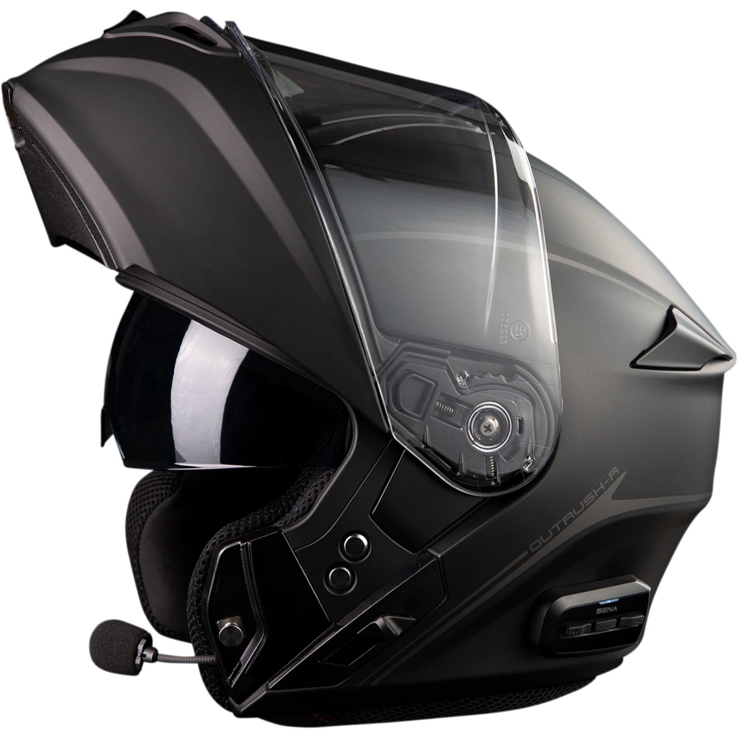 Sena Outrush R Flip-Up Helmet - Matte Black_1469695