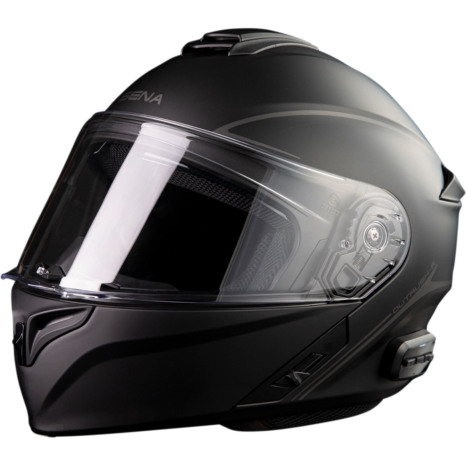 Sena Outrush R Flip-Up Helmet - Matte Black - 2XL OPEN BOX [MPN: OUTRUSHR-MBXXL3]_1878483