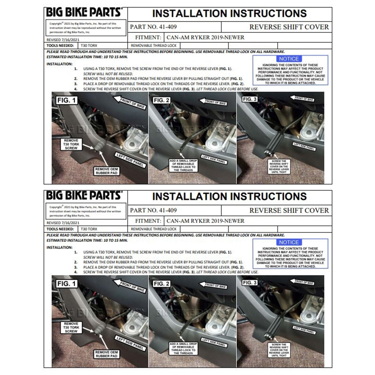 Show Chrome Reverse Shift Lever Cover for Can-Am Ryker 41-409_1171418